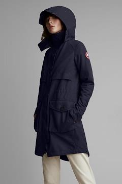 Chamarras Canada Goose Mujer México - Cavalry Trench Rompevientos Azul Marino GW9704125